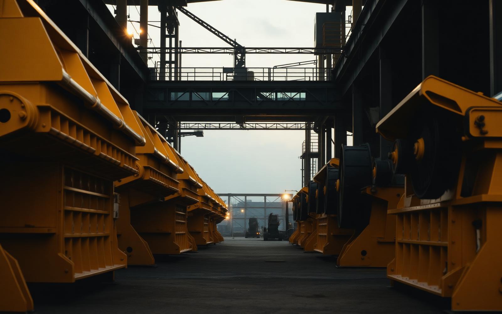 Finished crushers in the factory yard